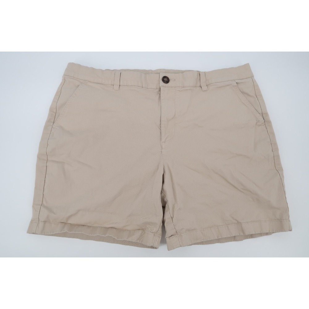 Chubbies Mens 40 The Khakinators Originals Beige Khaki 7" Stretch Shorts‎